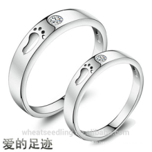 New Design Zircon Footsteps Of Love Couple anneaux